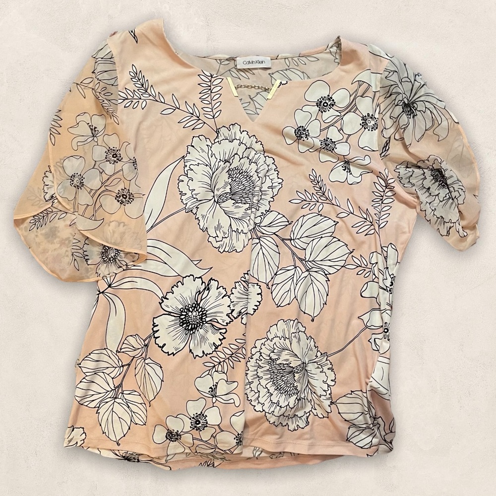 NWOT CK Floral blouse